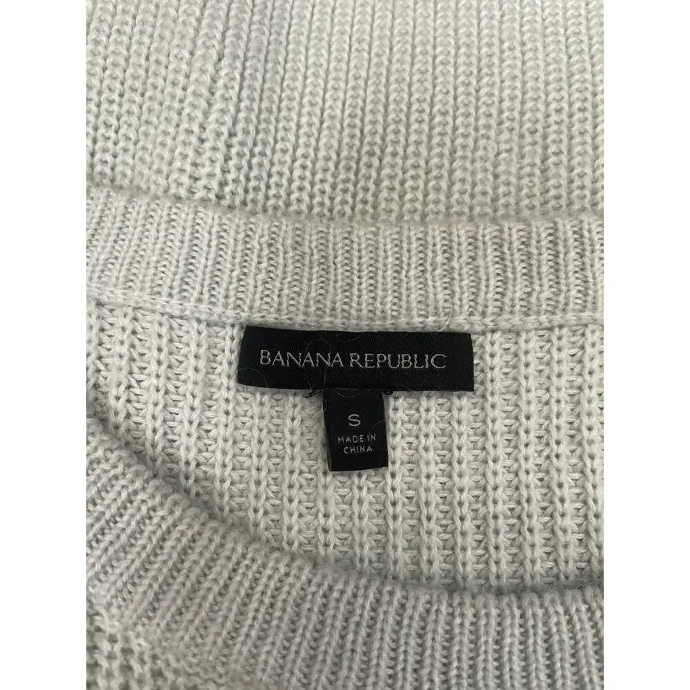 Banana Republic Sweater Pullover Womens S Green Lightweight Crew Neck Mohair